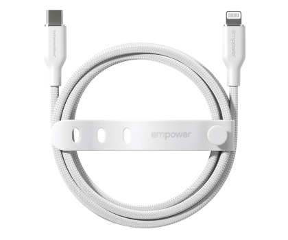 Kabel PanzerGlass empower Racing 60W USB-C - Lightning Cable 1,2m Silver White
